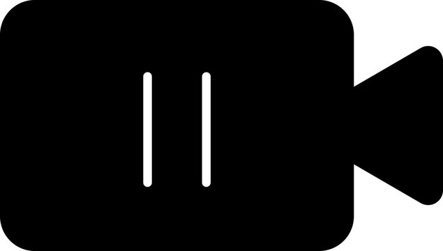 Video Call Hold Icon Camera Pause Outline Circle