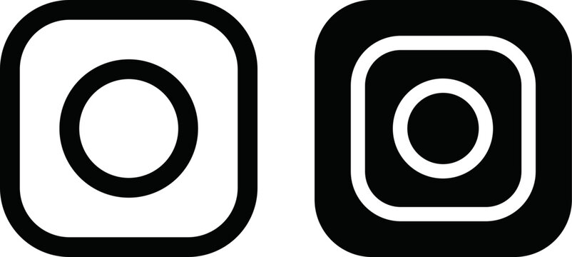 Instagram Social Media Logo &ndash; Popular Social Media Icon, Instagram logo, Instagram icon, Instagram social media, Instagram black and white, insta icon