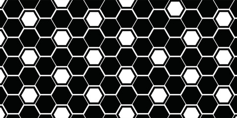 Fototapeta premium Hexagon Shapes Vector Abstract Geometric Technology Retrowave Sci-Fi Texture Isolated on Light Background. Halftone Hex Retro Simple Pattern. Minimal 80s Style Dynamic Tech Wallpaper