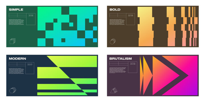 Distorted brutalist figure with neon warp glitch and particle blend. Bold horizontal banner design with acid rhythm, broken crack texture, and trendy y2k psychedelic transition.