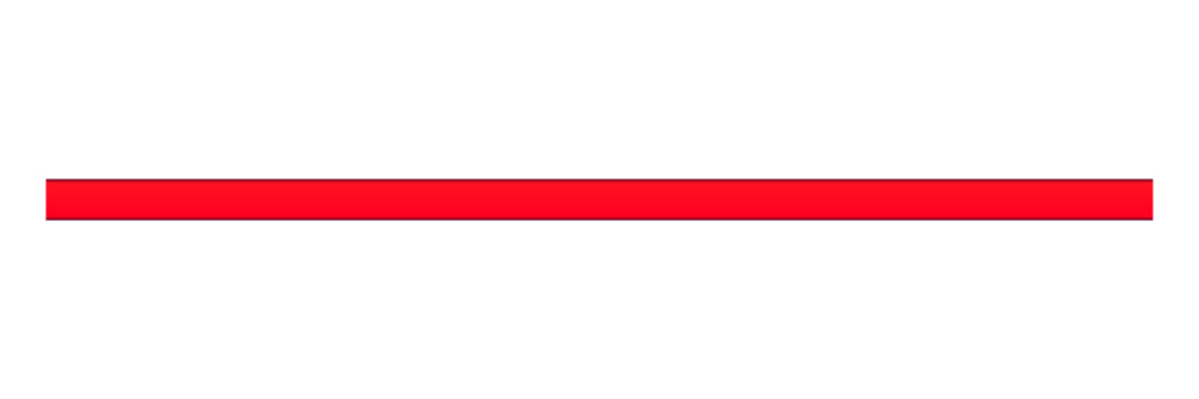 Simple PNG horizontal red line, stripe or bar for modern minimalist design isolated on transparent background