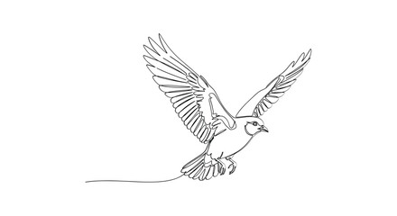 Obraz premium Elegant dove in flight with outstretched wings