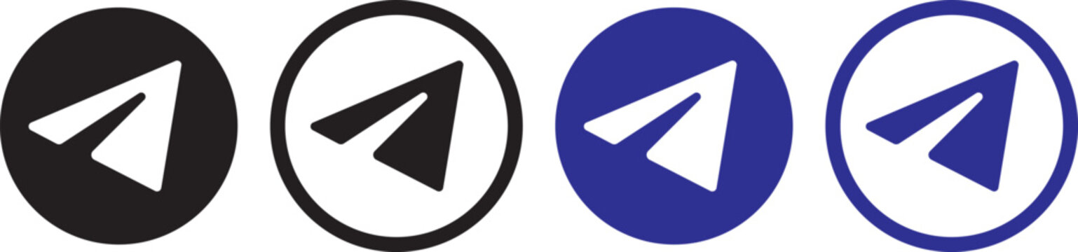 Telegram logo app icon with transparent. Social media Telegram app symbol. telegram icons collection. Social Media Network symbol