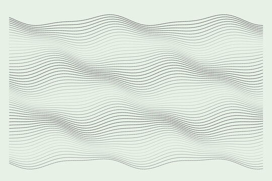 Detailed vintage engraving banknote design featuring elegant wave motifs and ornate flourishes, suitable for financial, security, or historical themes. Woodcut illustration.