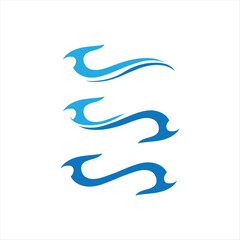 Obraz premium Water wave icon vector