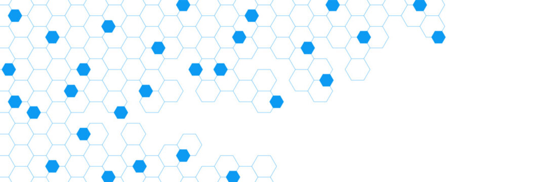 Molecular structure DNA and genetic engineering concept. Modern medical and healthcare with hexagon pattern design. Suitable for medicine and science innovation. Vector