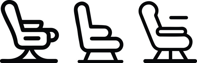 set of hand drawn chairs vector