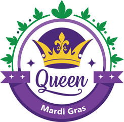 Mardi gras royalty queen of the carnival celebrations and parades © LailaArtworks