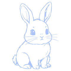 Obraz premium Cute Bunny Rabbit Vector Illustration Isolated. Jumping Bunny Rabbit Vector Dynamic Animal Illustration. Bunny Logo Cute Rabbit Mascot Design , Animal Symbol Adorable Bunny Cartoon Vector 