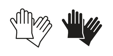 Fototapeta premium Gloves icon vector on trendy design. Outline vector stock illustration.