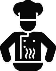 Hotel Bellboy Service Staff Silhouette, Hospitality Worker Professional Minimal Vector Illustration