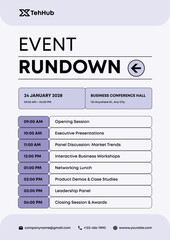 Event Release Calendar Poster with Event Schedule