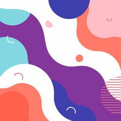 abstract colorful background, Trendy simple banner design. Organic vector illustration
