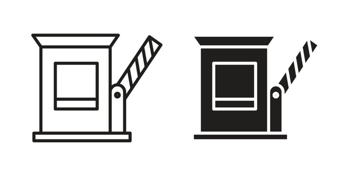 Road toll icon vector on trendy design. Outline vector stock illustration.