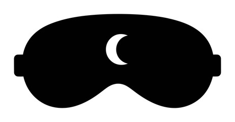 Sleep Mask Crescent Moon - Minimalist Vector