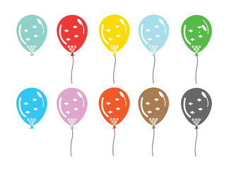 Bright Party Balloons Graphic Element for Event Design