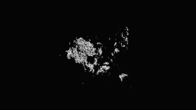 Sketch Aland outline map animation - smooth progressive reveal