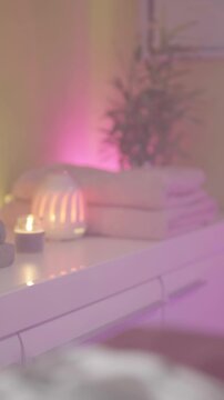 Relaxation spa wellness with touchless healing treatment of male customer