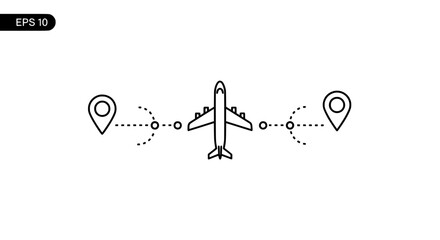 Fototapeta premium Airplane icon vector illustration 