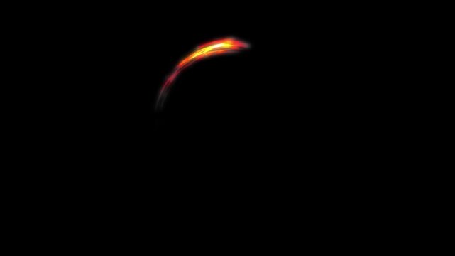 Sword slash effect with heat wave distortion, anime style slash weapon, A Sword slash effect for game animation, sword slice energy transition, energy trail animation on black background, 4K animation