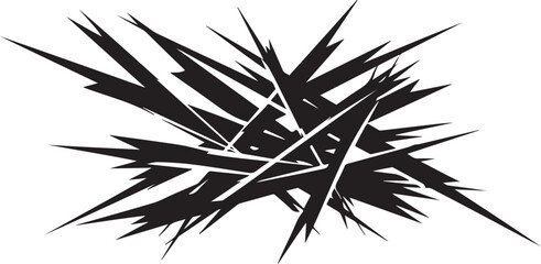 Obraz premium Abstract Black and White Geometric Shape Art Design Element