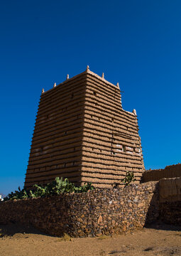 Traditional clay and silt homes in a village, Asir province, Ahad rufaidah, Saudi arabia