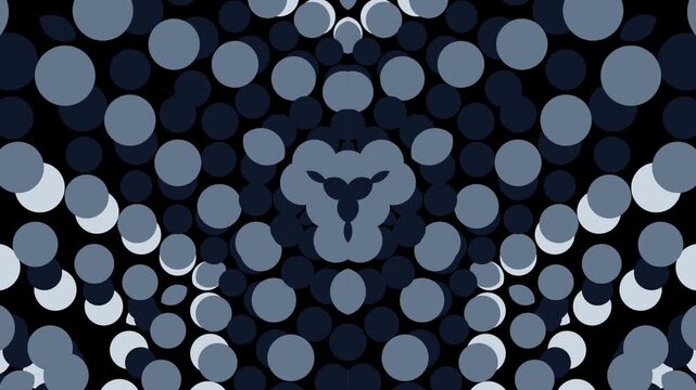 Abstract Light Pattern Featuring Circular Dots in Cool Blue Tones with Slow Camera Movement