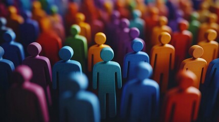 Colorful Segmented Circles with Human Icons Illustrating Market Segmentation and Target Audience Analysis