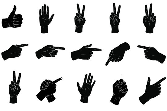American sign language handshapes for numbers and letters