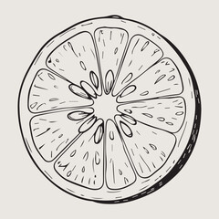 slice of lemon isolated on white