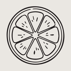 slice of lemon isolated on white