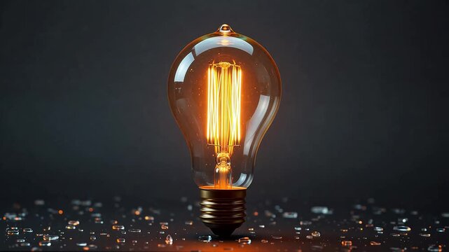 Exploding light bulb with sparks