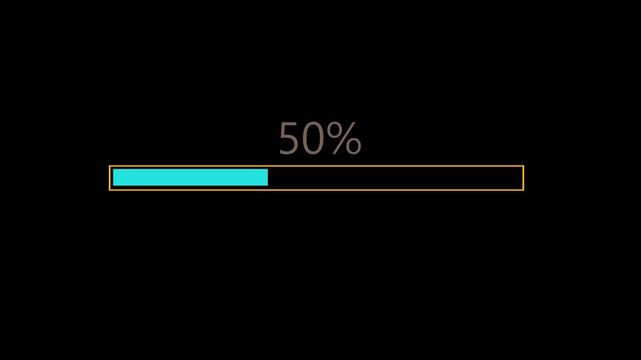Timer loading bar animation 0% to 100%