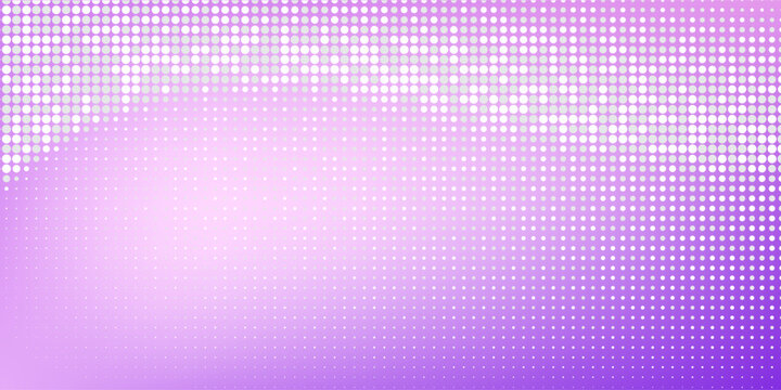 Pink purple disco party pattern background. Iridescent sequin mosaic texture. Abstract shining halftone wallpaper. Pop up comic glitter sparkles backdrop. Retro vector design