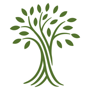 Tree with Roots Symbol for Stability, Growth and Education