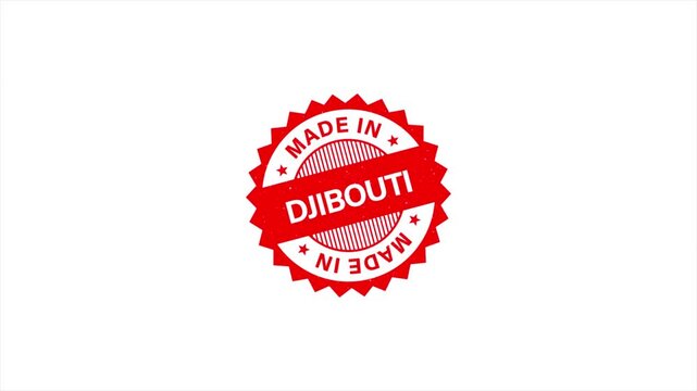 Animation of Made in DJIBOUTI Vintage Stamp Badges Collection, Made in DJIBOUTI Retro Badge & Stamp Logo Collection