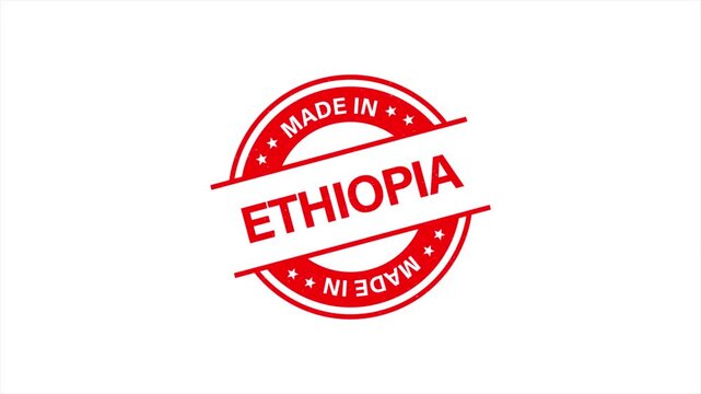 Animation of Made in ETHIOPIA Vintage Stamp Badges Collection, Made in ETHIOPIA Retro Badge & Stamp Logo Collection