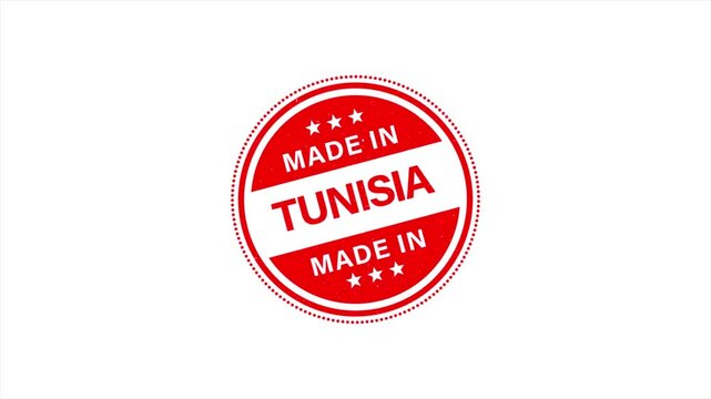 Animation of Made in Tunisia Vintage Stamp Badges Collection, Made in Tunisia Retro Badge & Stamp Logo Collection