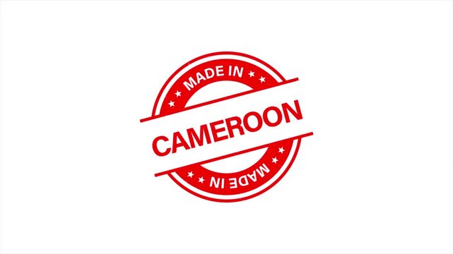 Animation of Made in CAMEROON Vintage Stamp Badges Collection, Made in CAMEROON Retro Badge & Stamp Logo Collection