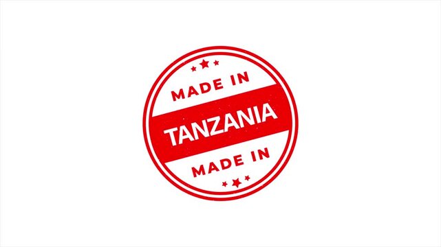 Animation of Made in TANZANIA Vintage Stamp Badges Collection, Made in TANZANIA Retro Badge & Stamp Logo Collection