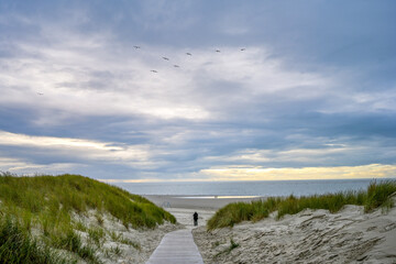 Weg zum Strand auf der Insel Langeoog