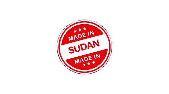 Animation of Made in SUDAN Vintage Stamp Badges Collection, Made in SUDAN Retro Badge & Stamp Logo Collection