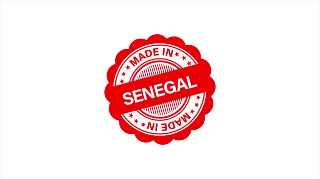 Animation of Made in SENEGAL Vintage Stamp Badges Collection, Made in SENEGAL Retro Badge & Stamp Logo Collection