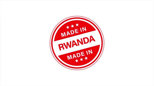 Animation of Made in RWANDA Vintage Stamp Badges Collection, Made in RWANDA Retro Badge & Stamp Logo Collection