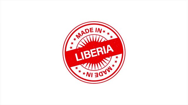 Animation of Made in LIBERIA Vintage Stamp Badges Collection, Made in LIBERIA Retro Badge & Stamp Logo Collection