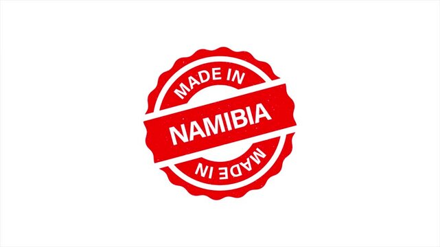 Animation of Made in NAMIBIA Vintage Stamp Badges Collection, Made in NAMIBIA Retro Badge & Stamp Logo Collection