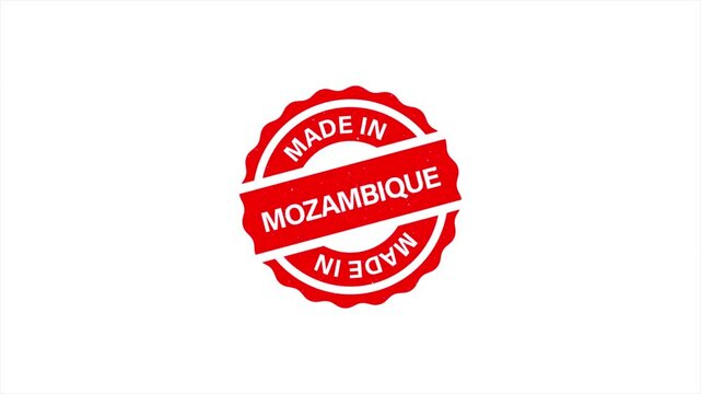 Animation of Made in MOZAMBIQUE Vintage Stamp Badges Collection, Made in MOZAMBIQUE Retro Badge & Stamp Logo Collection