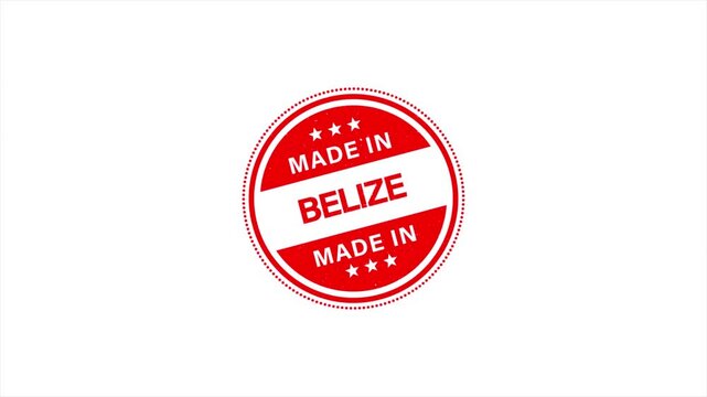 Animation of Made in BELIZE Vintage Stamp Badges Collection, Made in BELIZE Retro Badge & Stamp Logo Collection