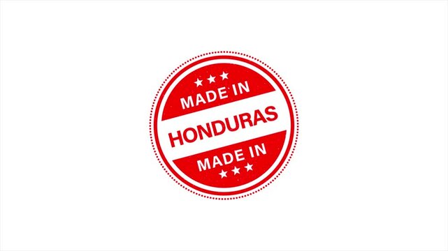 Animation of Made in HONDURAS Vintage Stamp Badges Collection, Made in HONDURAS Retro Badge & Stamp Logo Collection
