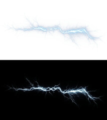 Abstract Electric Blue Wave with Lightning Sparks and Neon Glow